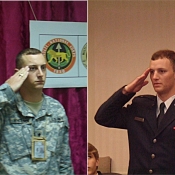 Nick\'s first salute to his older brother, James Whitlock.