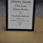 4 Box Tickets to Atlanta Hawks Game 11-28-12