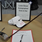 Lucas Glover signed Hat & Golf Club