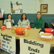 We had amazing volunteers to help set up and run the silent auction.
