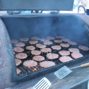 Hamburgers and hot dogs were also available.