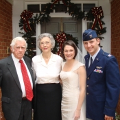 Nick and his wife, Ashley Whitlock, with Nick\'s grandparents.