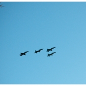 The flyover done above Nick\'s grave site on the day of his funeral.
